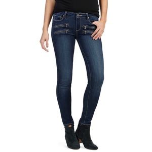 ✨ PAIGE Edgemont Ankle Skinny Jeans Moto Zips 27